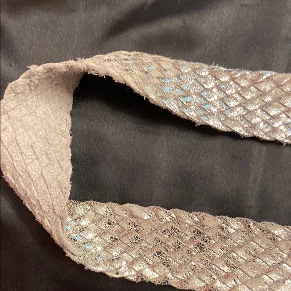 Vintage Elegant Cream and Silver Braided Belt Set - Picture 7 of 16